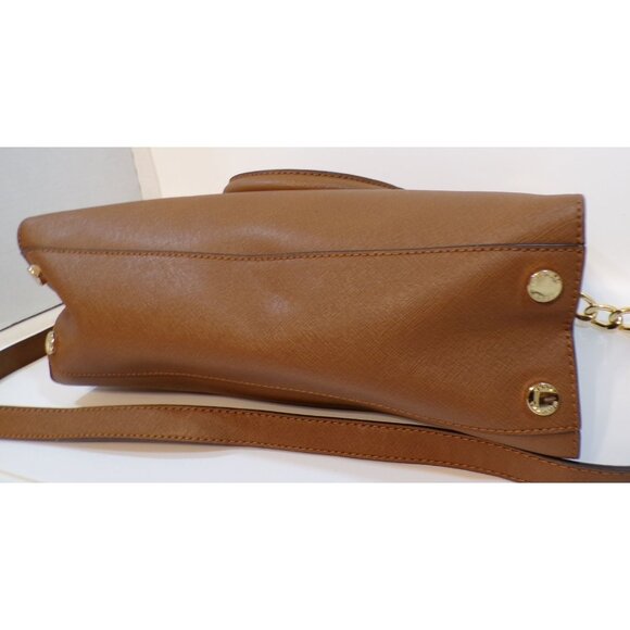 Michael Kors Hamilton large camel satchel shoulder bag purse - Picture 8 of 11